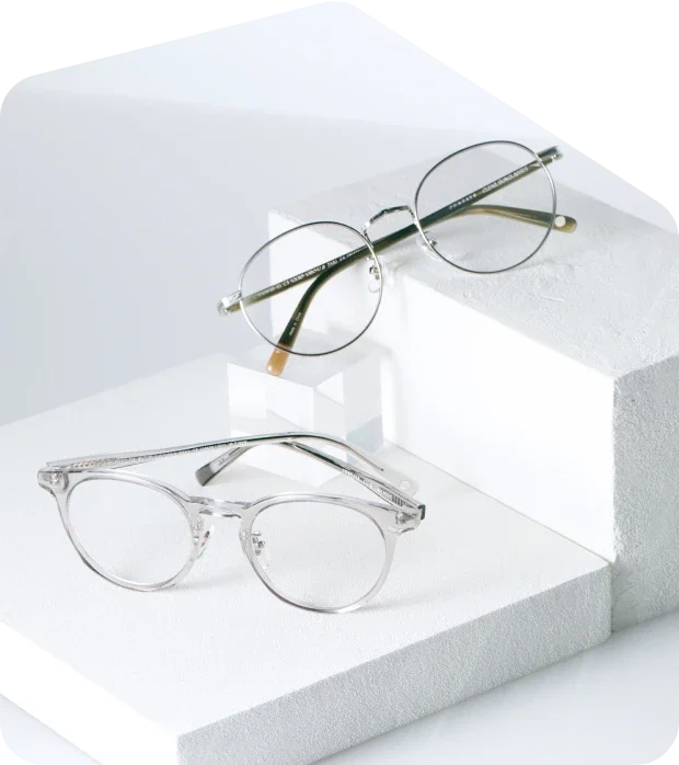 ダテメガネ感覚で手軽にUV対策、UV100%カット効果のある透明なサングラス
