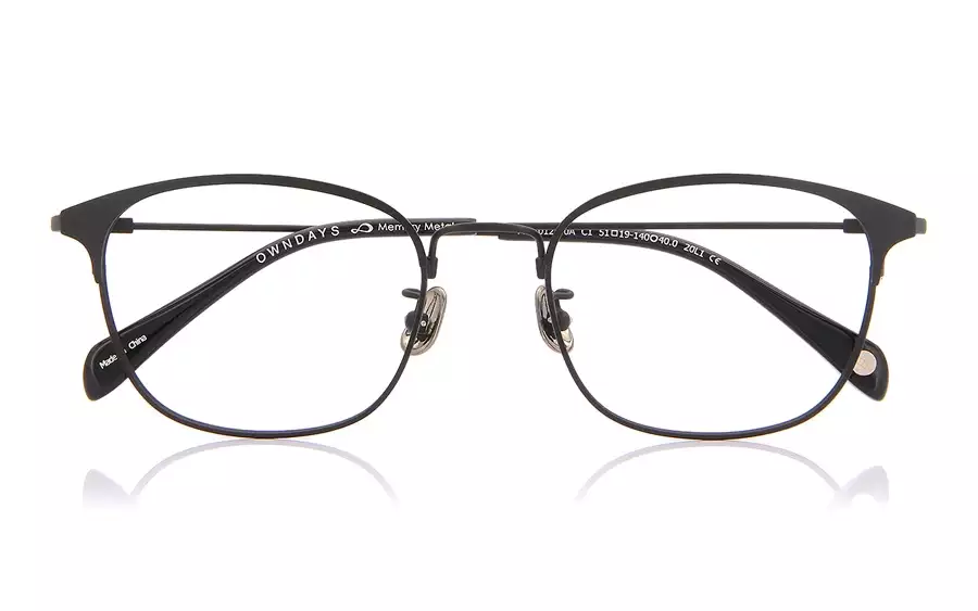 Eyeglasses Memory Metal MM1012B-0A  ブラック