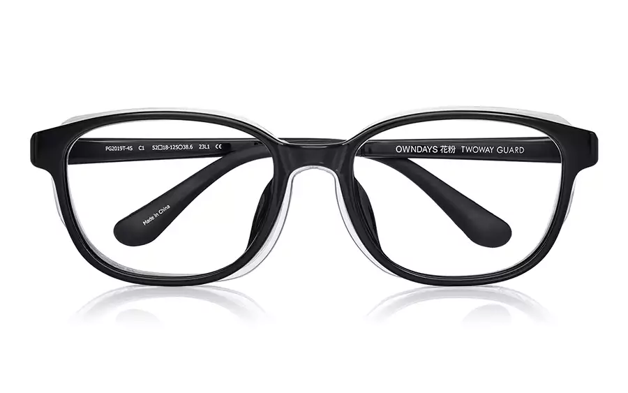 Eyeglasses OWNDAYS 花粉 2WAY GUARD PG2019T-4S  ブラック
