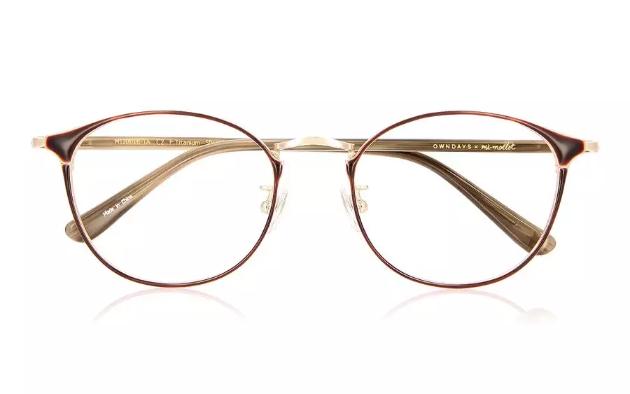 Eyeglasses mi-mollet × OWNDAYS MI1001B-1A  Brown