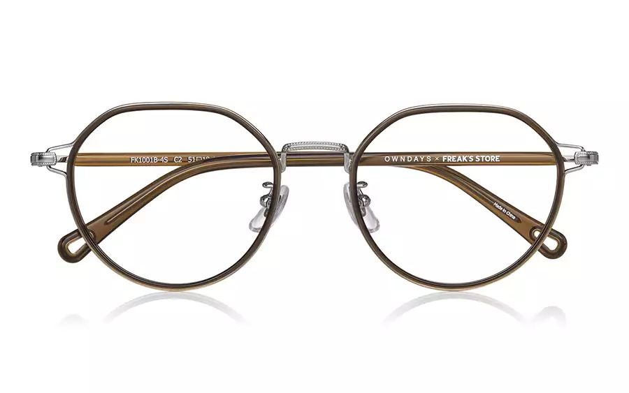 Eyeglasses OWNDAYS × FREAK'S STORE FK1001B-4S  Light Brown