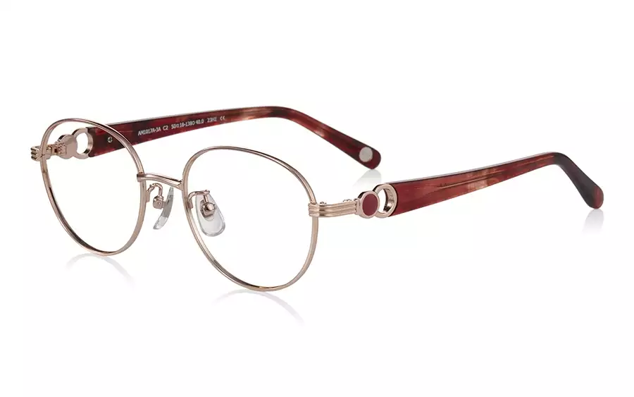 Eyeglasses Amber AM1017A-3A  ピンクゴールド