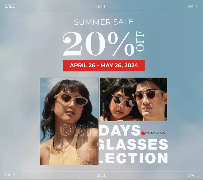 OWNDAYS SUNGLASSES COLLECTION SUMMER SALE 20% OFF